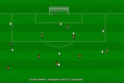 Championship Soccer Spielszene aus der Top-down-Perspektive